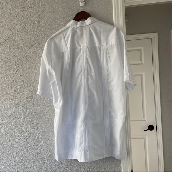 My Cuban store Men's White Short Sleeve Shirt XXL - Picture 3 of 4